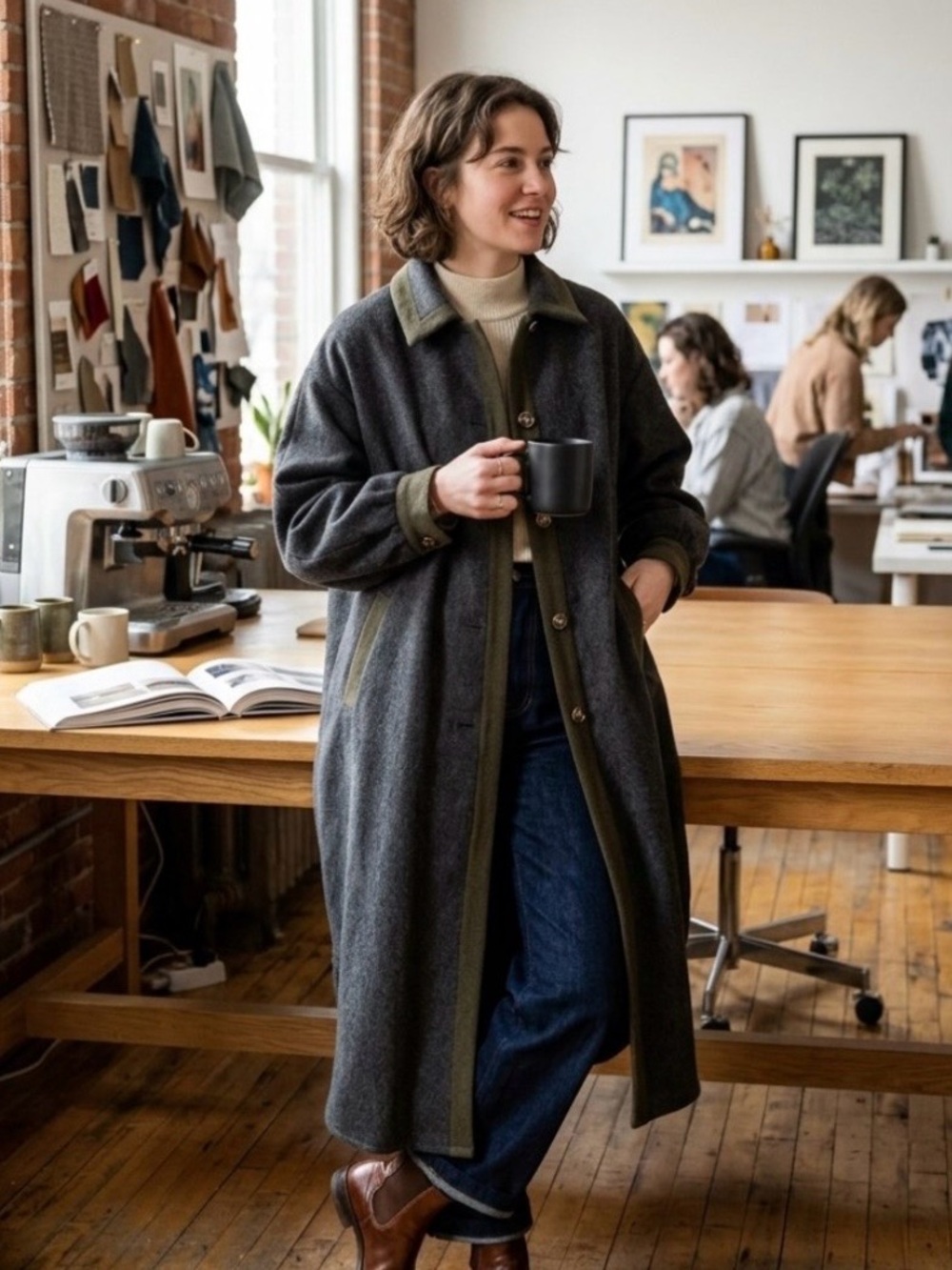 Tyroler Loden doeskin vintage wool coat